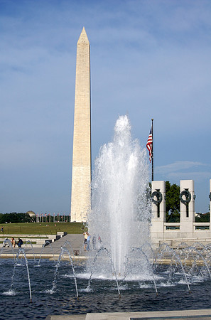 World War II Memorial and the Washington Monument